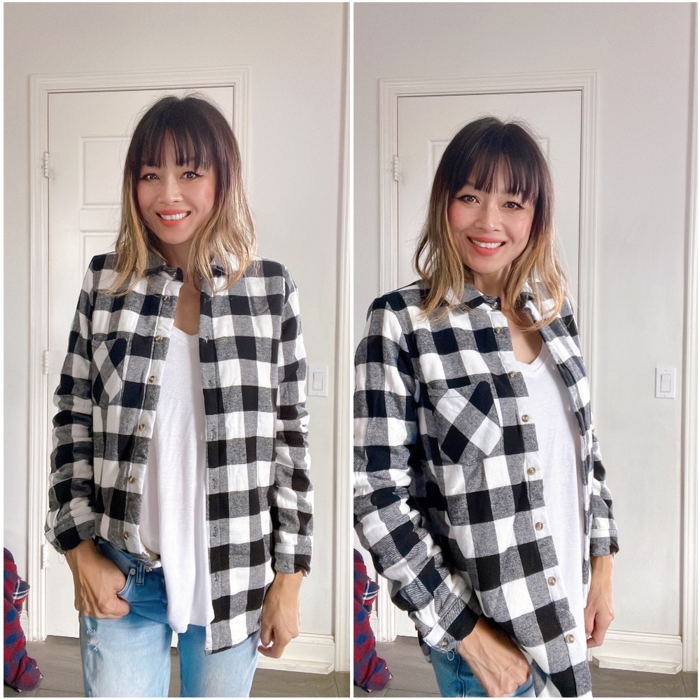 Bellanblue Sherpa Lined Plaid Jacket Shacket - Picture 3 of 5
